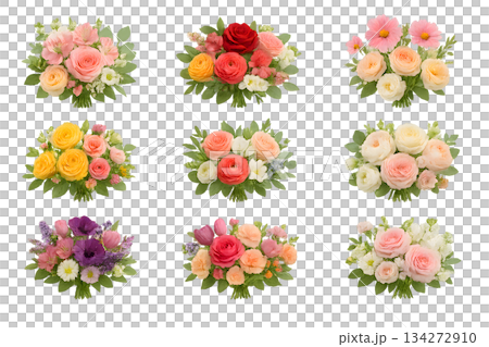 やわらかいリアルフラワーブーケ 134272910