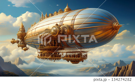 空飛ぶ飛行船 空飛ぶ飛行船 134274282