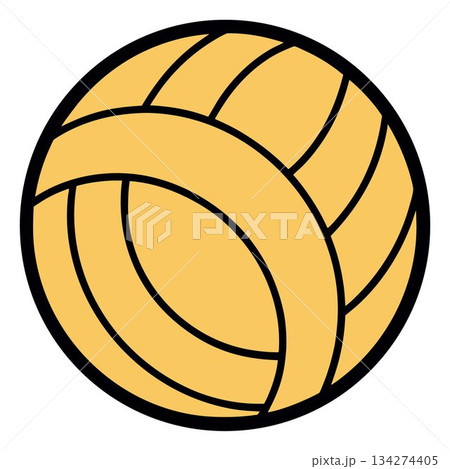 Water polo ball. Flat vector illustration Water polo ball. Flat vector illustration 134274405