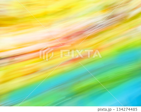 Countryside hills on blue sky in spring defocused blurry effect backdrop 134274485