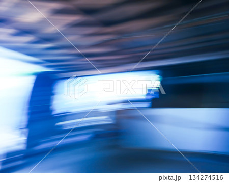 Bokeh defocused blurry video shooting production interior in studio 134274516
