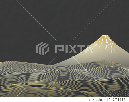 波の模様をデザインした背景 134275411