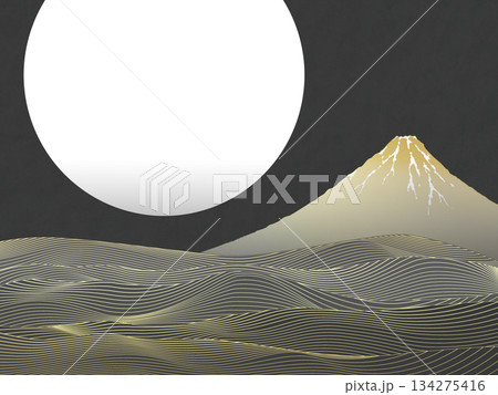 波の模様をデザインした背景 134275416