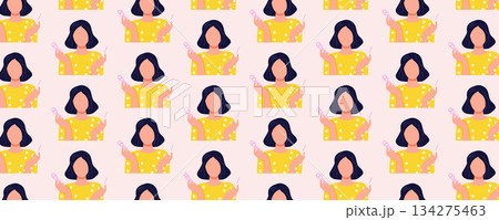 Seamless women health pattern about pregnancy with woman holding pregnancy tests, motherhood and reproductive health illustration Seamless women health pattern about pregnancy with woman holding pregnancy tests, motherhood and reproductive health illustration 134275463