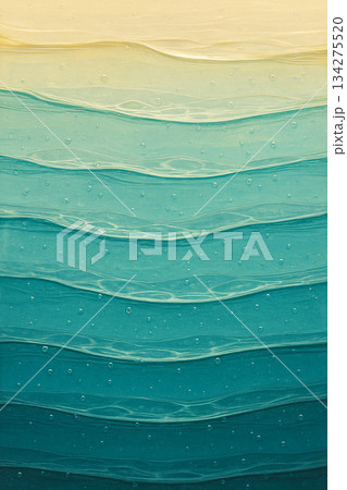 透明感のある青の波が重なる抽象水テクスチャ背景 134275520