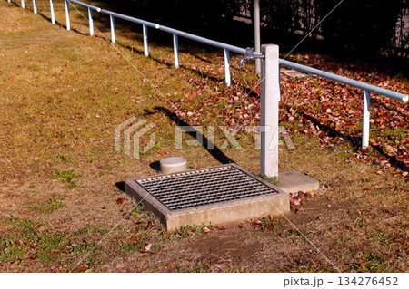 公園の水道栓（立水栓） 134276452