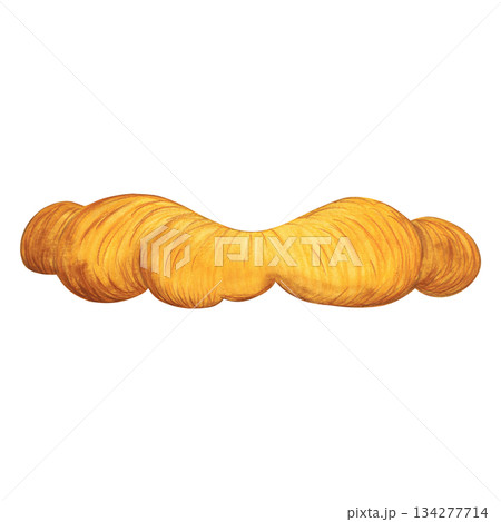 Straw bird nest. Hand-drawn watercolor illustration, cartoon. Farm, animals, bird, village, poultry farm, children, Easter, eggs, meat, product, eco-friendly, isolate 134277714