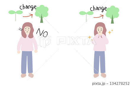 変化を拒む女性と受け入れる女性 134278252