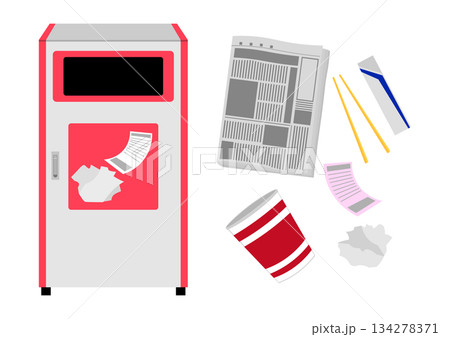 燃やすごみとゴミ箱 134278371