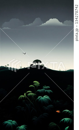 ジャングル　AI生成素材 134278742