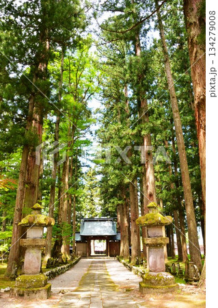 新潟県南魚沼市雲洞庵参道風景 134279008