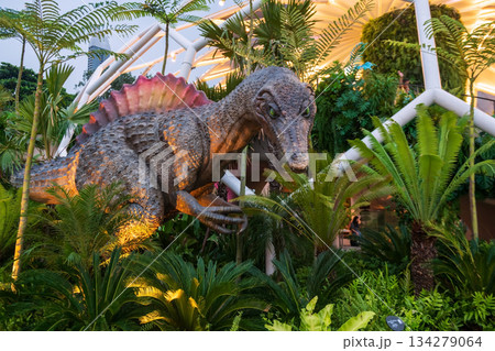 life-sized Spinosaurus Dinosaur at Jurassic world, Asiatqiue, Bangkok 134279064