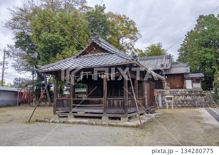【木下城趾】の案内看板がある【愛宕神社】の能舞台（犬山市大字犬山字愛宕） 134280775