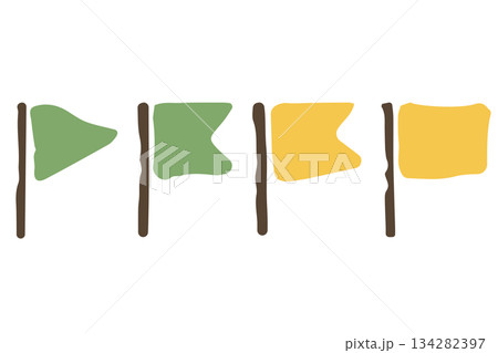 やさしいひまわり シンプルシリーズ｜カラーフラッグセット 134282397