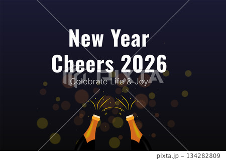 New Year Cheers 2026 Celebration Art 134282809