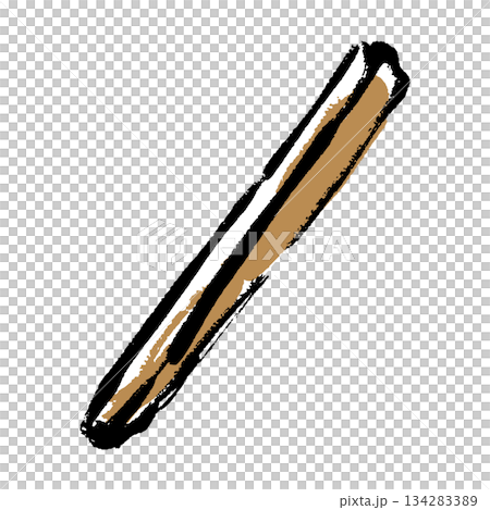 筆タッチのシナモンスティックのイラスト 134283389
