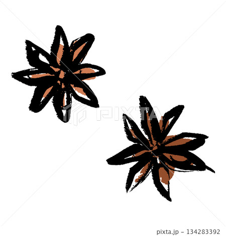 筆タッチの八角のイラスト 134283392