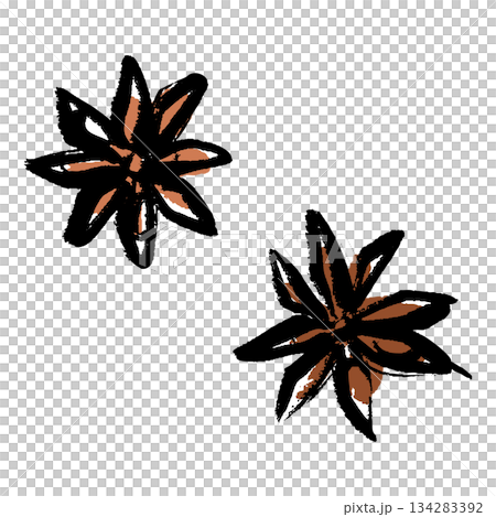 筆タッチの八角のイラスト 134283392