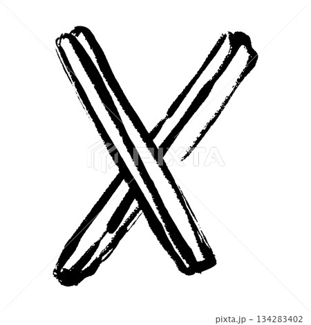 筆タッチのシナモンスティックのイラスト 134283402