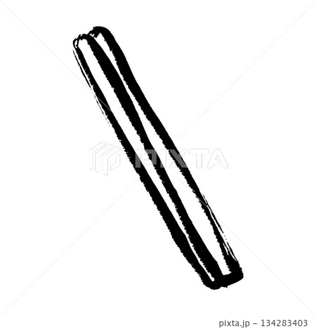 筆タッチのシナモンスティックのイラスト 134283403