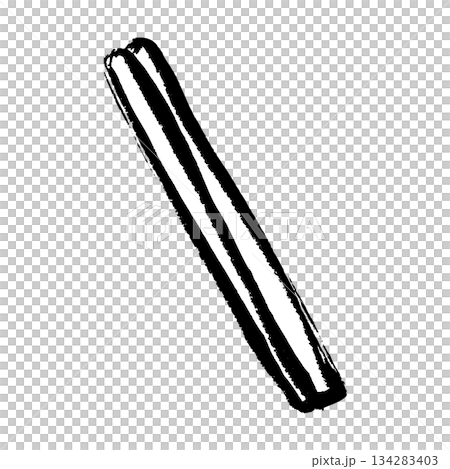 筆タッチのシナモンスティックのイラスト 134283403