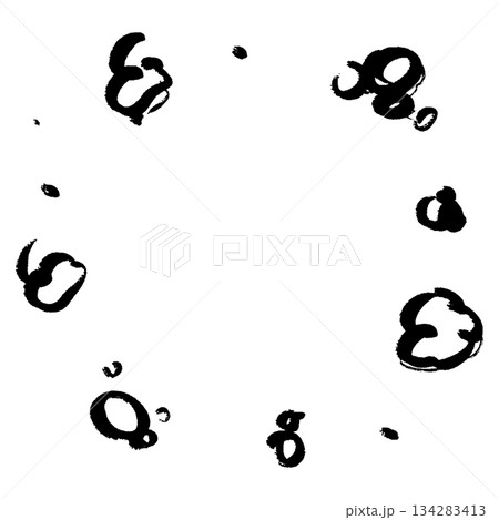 筆タッチのフレームのイラスト 134283413