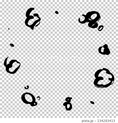 筆タッチのフレームのイラスト 134283413