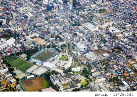 立教新座中学校付近を空撮 134283535
