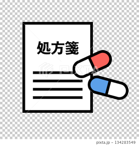 処方箋のアイコン 処方箋のアイコン 134283549