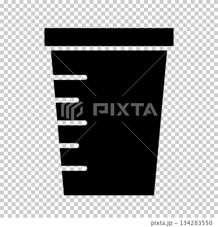 Protein shaker container silhouette Protein shaker container silhouette 134283550
