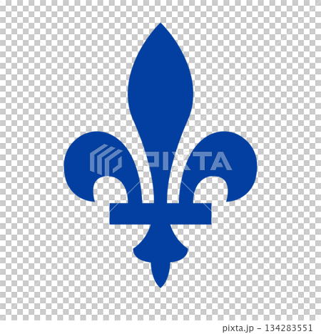 Fleur de lis icon blue 134283551