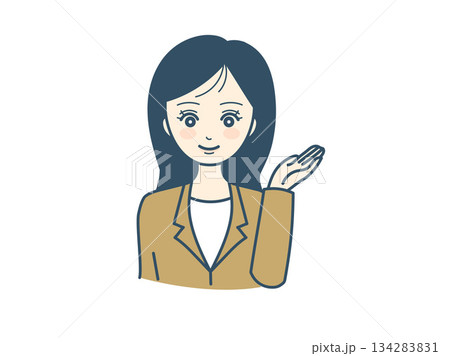 案内する女性 134283831