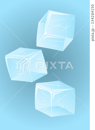 Three Blue Ice Cubes Three Blue Ice Cubes 134284150