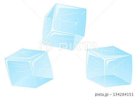 Three Blue Ice Cubes Three Blue Ice Cubes 134284151