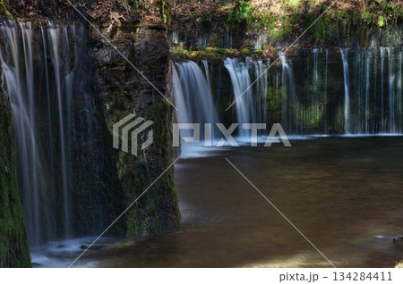 白糸の滝のある風景 134284411