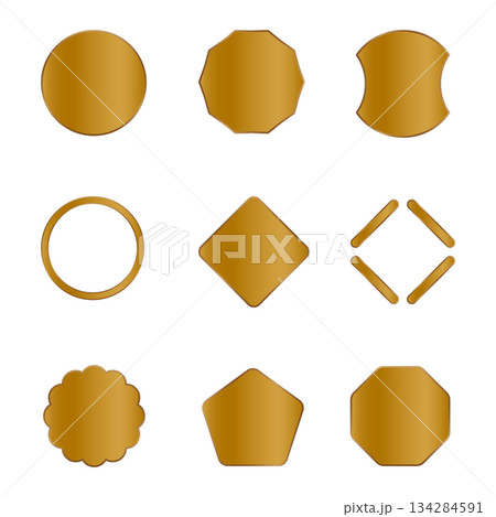 ゴールドのフレームセット 134284591