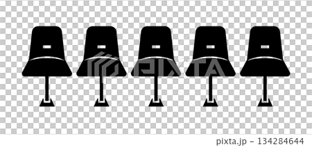 待合室のベンチ シルエット 待合室のベンチ シルエット 134284644