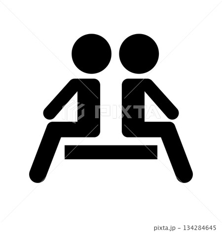 待合室 シルエット アイコン 134284645