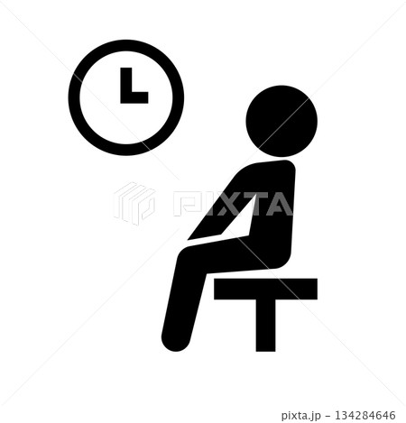 待ち時間 シルエット アイコン 134284646