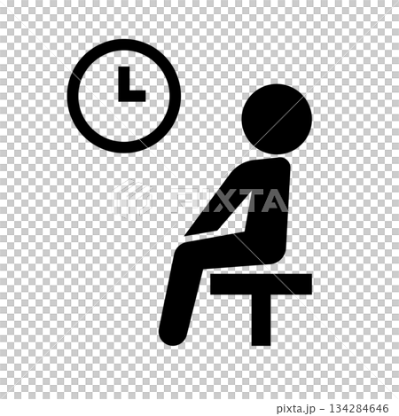 待ち時間 シルエット アイコン 134284646