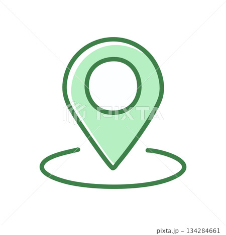 シンプルなかわいい位置情報ピンアイコン – マップ・GPS・ナビゲーション 134284661