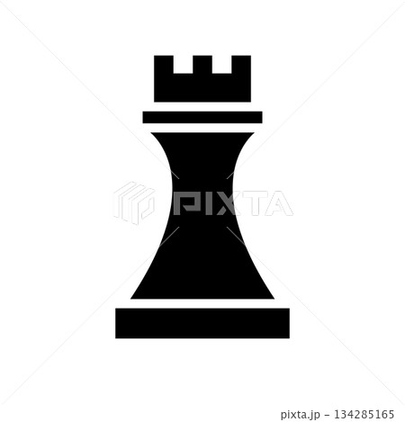 ルーク シルエット チェスの駒 134285165