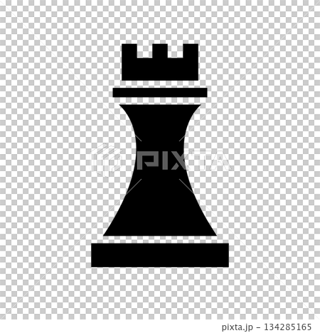 ルーク シルエット チェスの駒 134285165