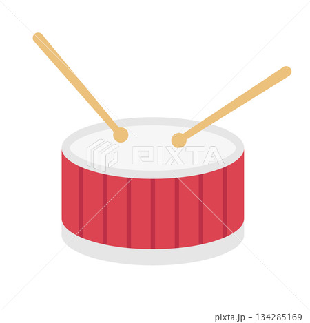 ドラムとスティックのアイコン 134285169