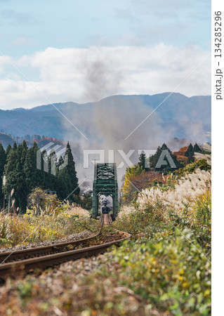 秋の磐越西線とSLばんえつ物語号 C57180 ノスタルジックな風景 134285296