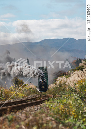 秋の磐越西線とSLばんえつ物語号 C57180 ノスタルジックな風景 134285400