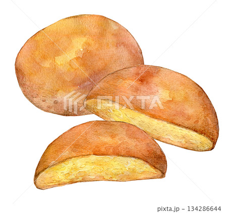 水彩イラスト　手描きイラスト　佐賀ぼうろ 134286644