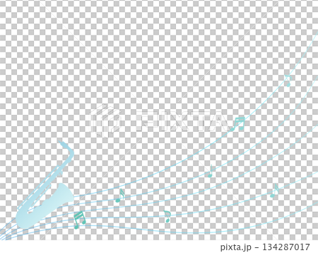 薩克斯風和五線譜的插圖 薩克斯風和五線譜的插圖 134287017