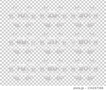 月桂樹のセール割引率（10〜90%OFF）アイコンラベルセット シルバー 134287388