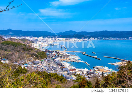 早春の鷲羽山から見た児島市街2　岡山県倉敷市 134287933